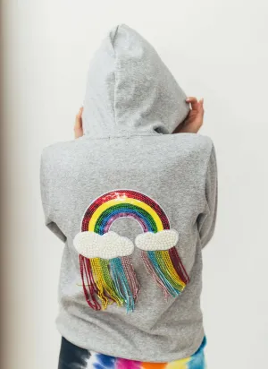 Women's Crystal Rainbow Rain Hoodie