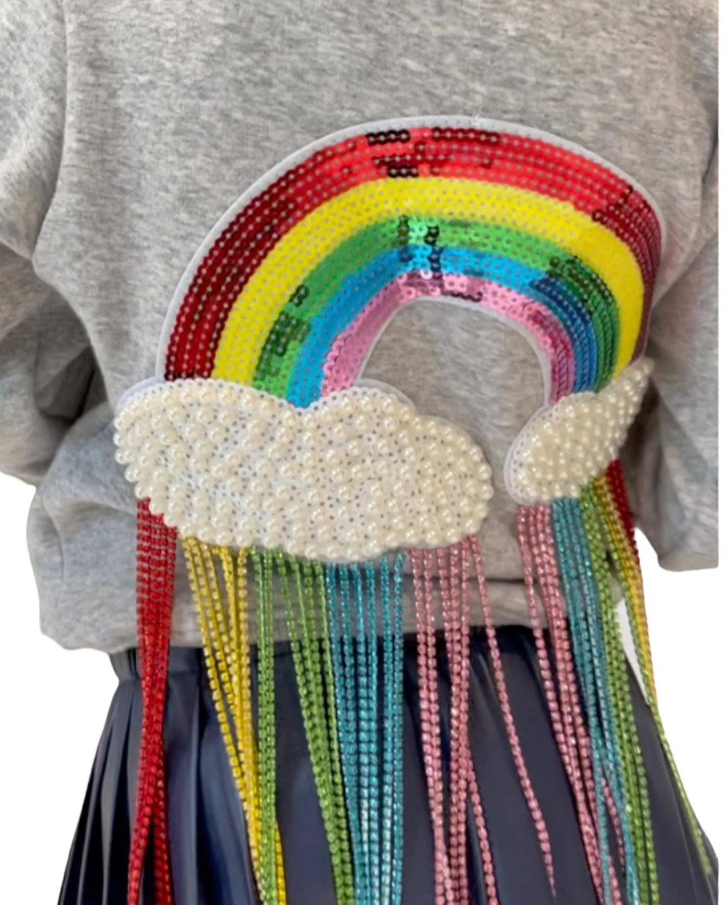 Women's Crystal Rainbow Rain Hoodie