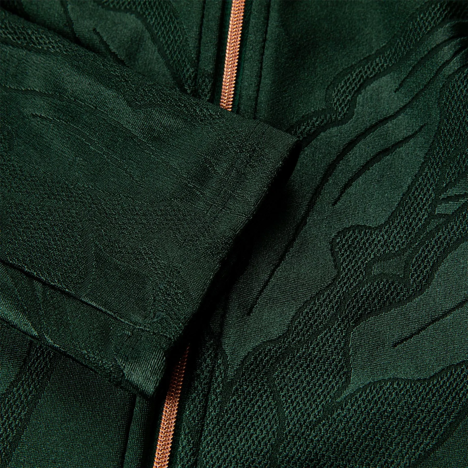 Womens Textured Full Zip Layering Green - SS23