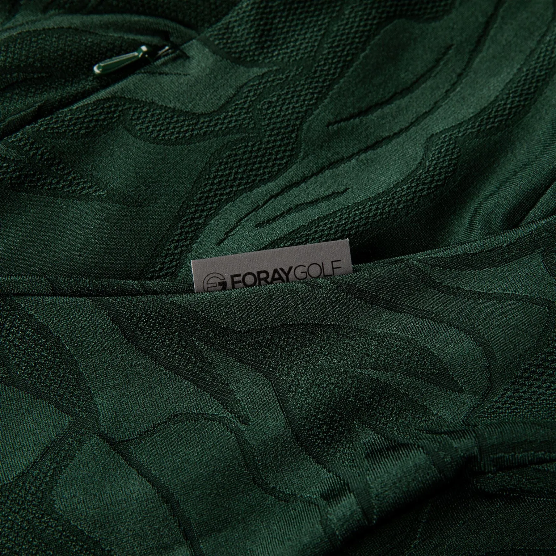 Womens Textured Full Zip Layering Green - SS23